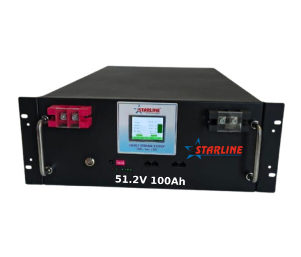 51.2V 100Ah – 3U Rack Mounted LiFePO₄ Battery